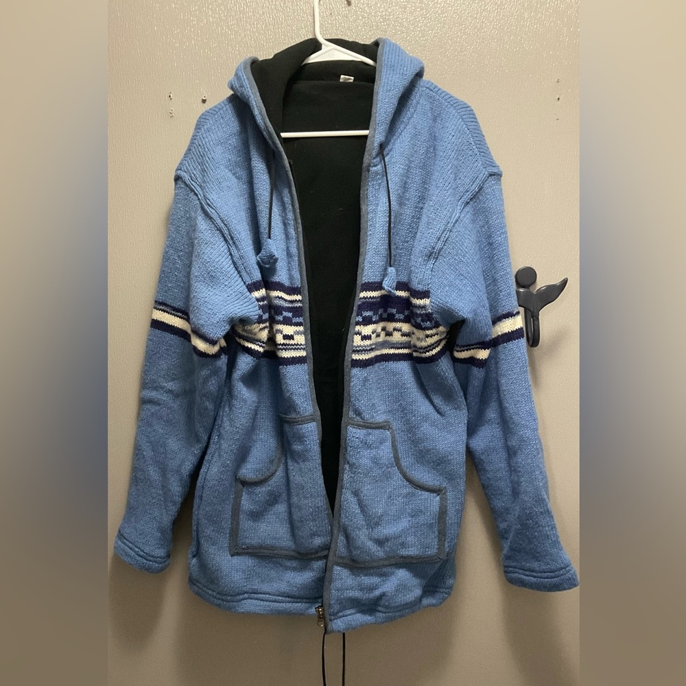 Wool Jacket with Hood, Made in Nepal